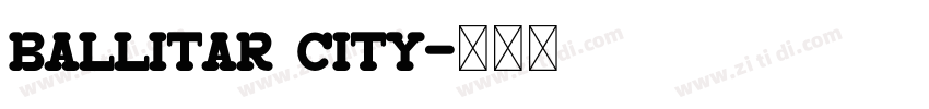 ballitar city字体转换